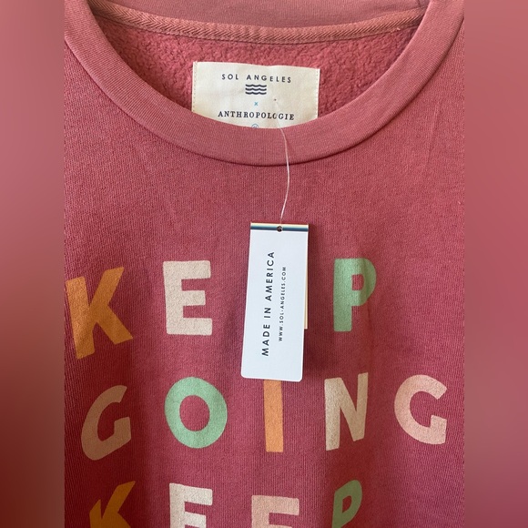 NWT Sol Angeles x Anthropologie Keep Going Keep Growing Sweatshirt M - Picture 2 of 3